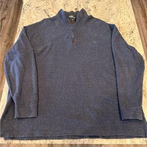 Ralph Lauren Navy Quarter-Zip Sweater
